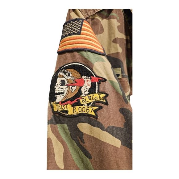 SOLD!! POLO RALPH LAUREN Camo Fatique Military Utility Jacket - Size XL - Picture 3 of 11